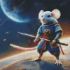 Fantasy Mouse Warrior Diamond Painting