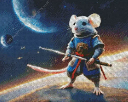 Fantasy Mouse Warrior Diamond Painting