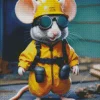 Fantasy Mouse Wearing Full Ppe Diamond Painting