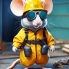 Fantasy Mouse Wearing Full Ppe Diamond Painting