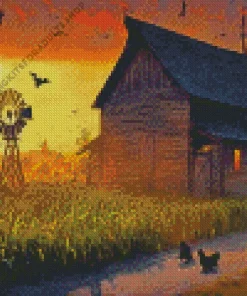 Farm Windmill Diamond Painting