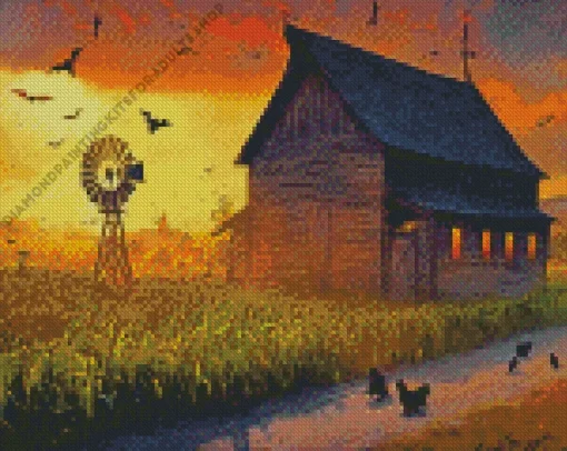 Farm Windmill Diamond Painting