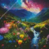 Floral Galaxy Landscape Diamond Painting