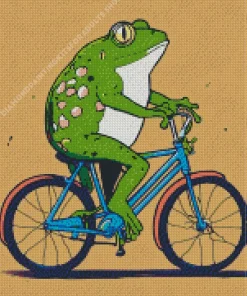 Frog And Bike Diamond Painting