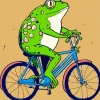 Frog And Bike Diamond Painting