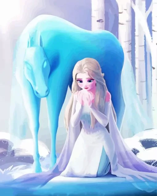 Frozen Elsa And Nokk Diamond Painting