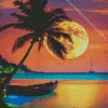 Full Moon Palm Tree Diamond Painting