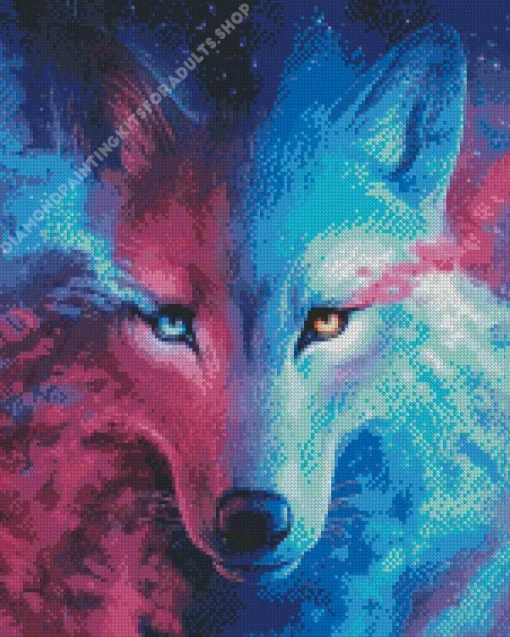 Galactic Wolf Art Diamond Painting