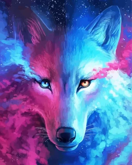 Galactic Wolf Art Diamond Painting