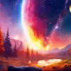 Galaxy Landscape Diamond Painting