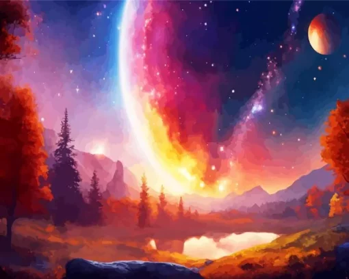 Galaxy Landscape Diamond Painting