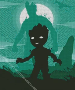 Groot Silhouette Diamond Painting