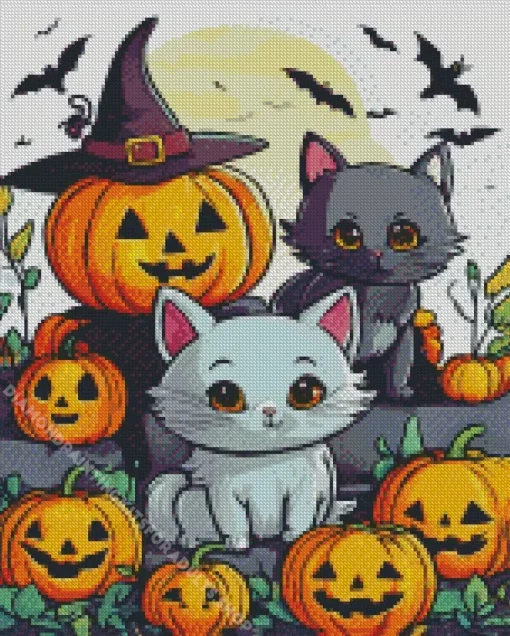 Halloween Fun Animals Diamond Painting