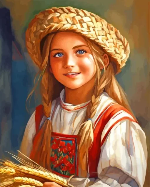 Little Farm Girl Diamond Painting