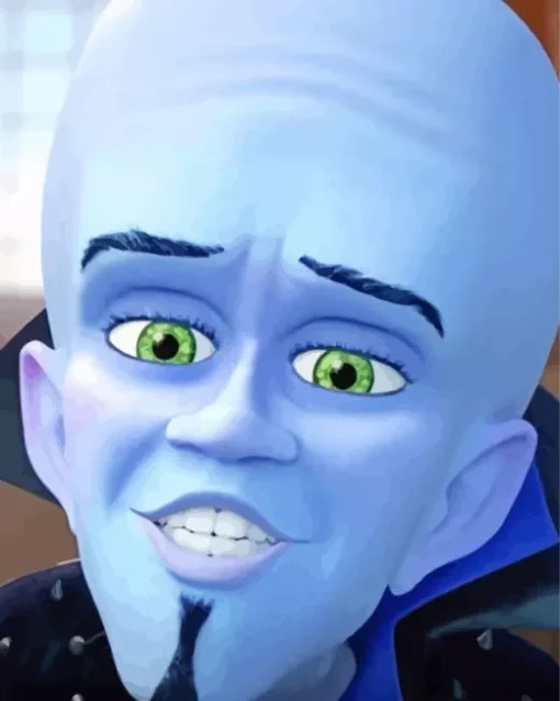 Megamind Face Diamond Painting