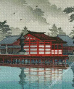 Miyajima In De Mist Diamond Painting