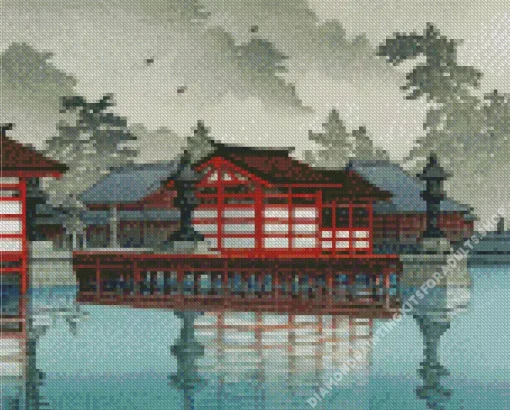 Miyajima In De Mist Diamond Painting