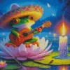 Musician Frog Chilling Diamond Painting