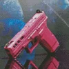 Pink Gun Diamond Painting