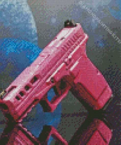 Pink Gun Diamond Painting