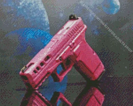 Pink Gun Diamond Painting