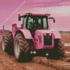 Pink Tractor Diamond Painting