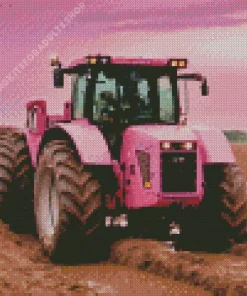 Pink Tractor Diamond Painting