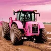 Pink Tractor Diamond Painting