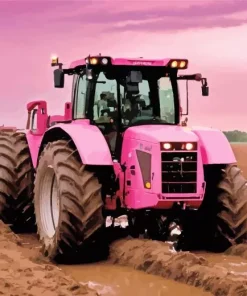 Pink Tractor Diamond Painting