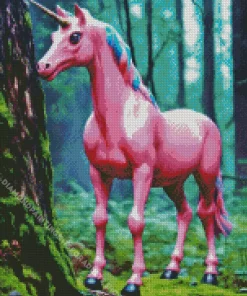 Pink Unicorn Diamond Painting