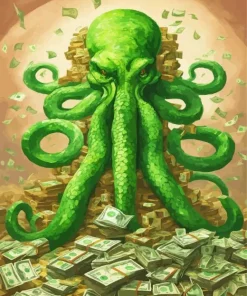 Rich Green Kraken Diamond Painting