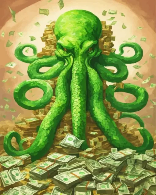 Rich Green Kraken Diamond Painting