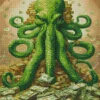 Rich Green Kraken Diamond Painting