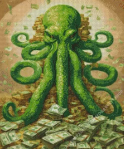 Rich Green Kraken Diamond Painting