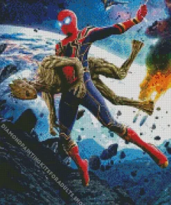 Spider Man Saving Groot Diamond Painting