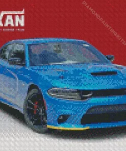 Super Blue Car Diamond Painting