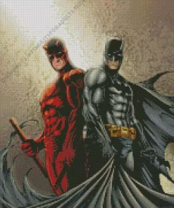 Batman And Deadpool Diamond Painting