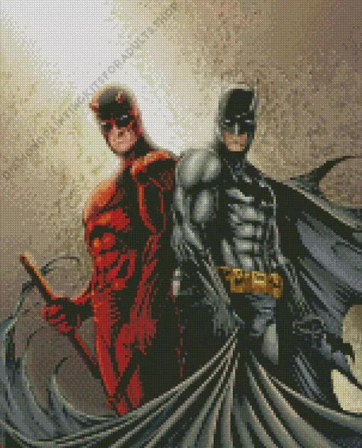 Batman And Deadpool Diamond Painting