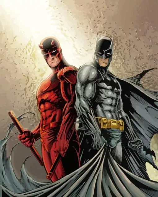 Batman And Deadpool Diamond Painting