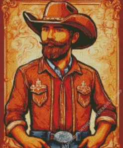 Bearded Cowboy Diamond Painting