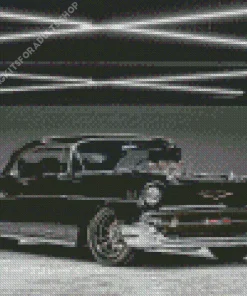 Black 57 Chevy Car Diamond Painting
