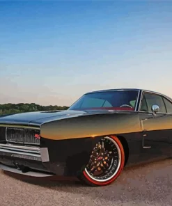 Black 69 Charger Diamond Painting