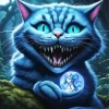 Alice In Wonderland Blue Cheshire Cat Diamond Painting