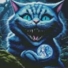 Alice In Wonderland Blue Cheshire Cat Diamond Painting