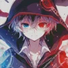Anime Boy Blue And Red Eye Diamond Painting