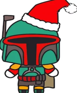 Cartoon Boba Fett Christmas Diamond Painting