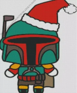 Cartoon Boba Fett Christmas Diamond Painting