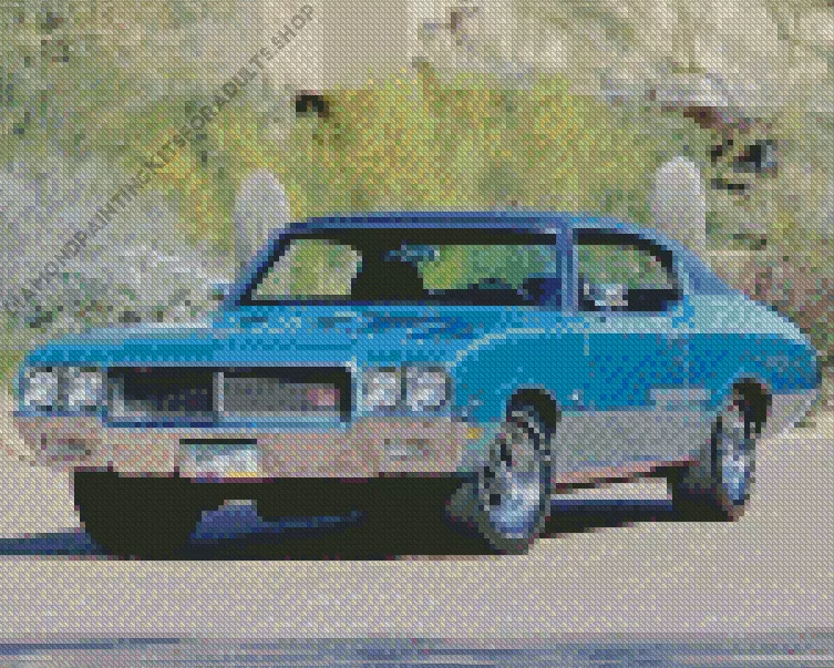 Classic blue buick skylark Diamond Paints Classic Blue Buick Skylark Diamond Painting