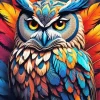 Colorful Bohemian Owl Diamond Painting