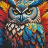Colorful Bohemian Owl Diamond Painting